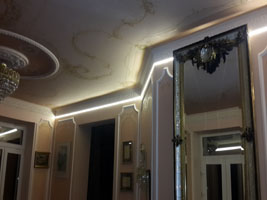 освещение потолка светодиодной лентой