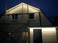 подсветка фасада дома светодиодной лентой в звенигороде